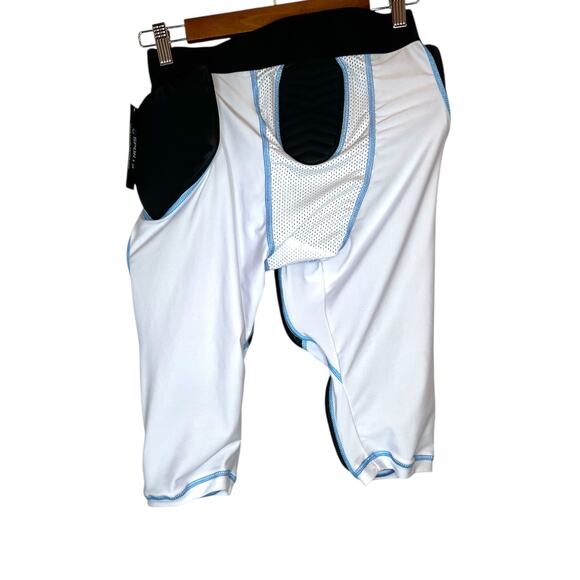 SPORTS UNLIMITED 7-Pad Football Girdle Compression Gear Black & White Mens Small - Picture 4 of 9
